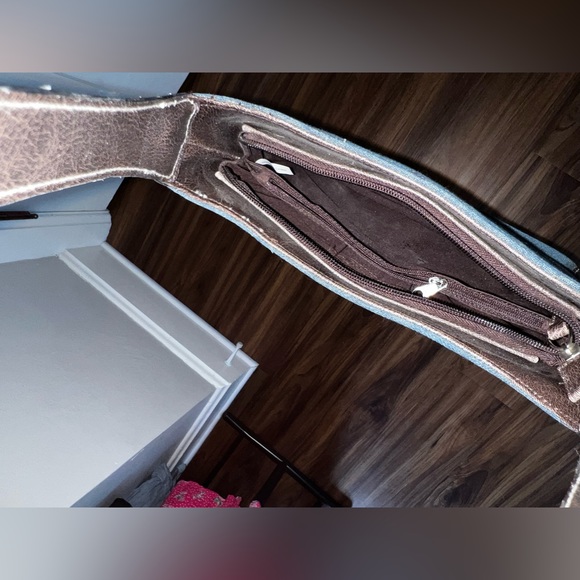 Jean Fever Leather & Denim Shoulder Bag - Picture 10 of 12